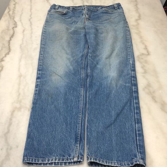 Vintage 1990 Levi’s 506 Orange Tabs 34x30 Relaxed Fit Straight Leg Made in USA - Picture 4 of 9